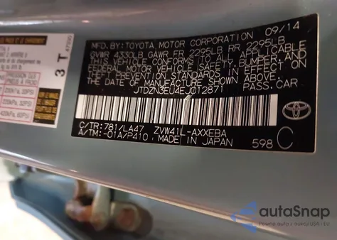 2014 Toyota Prius V Five from USA, damaged, VIN JTDZN3EU4EJ012871